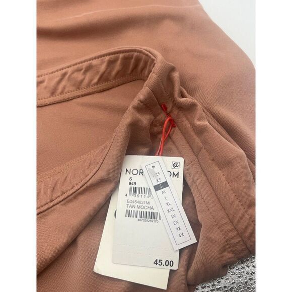 Open Edit Side Ruched Skirt In Tan Mocha, Sz. S - Picture 9 of 11